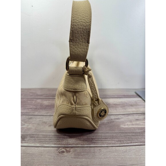 Dooney & Bourke handbag Beige Shoulder bagLeather & Signature Logo Fabric Hobo - Picture 5 of 16